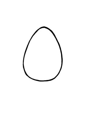 Boyama için paskalya yumurtası deseni. Tatil sembolü