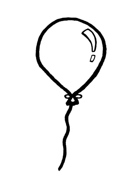 Balloons White Background Doodles — Stok Vektör