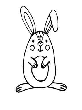 İskandinav tarzında sevimli hayvanlar. Çocuk rengi.