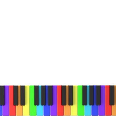gökkuşağı renkleri piyano klavye