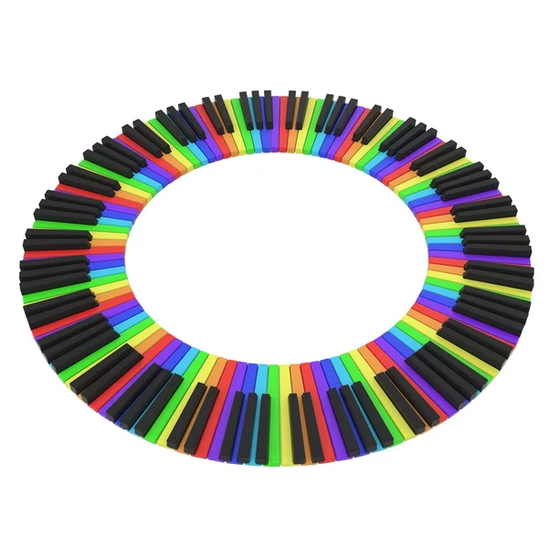 gökkuşağı renkleri piyano klavye