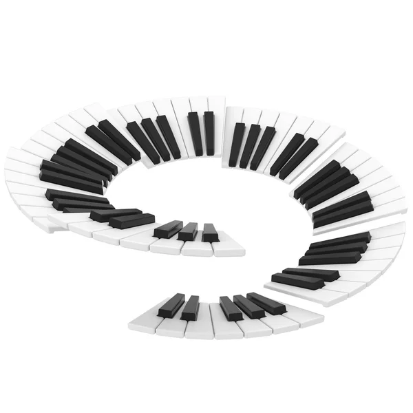 Tastiera per pianoforte in bianco e nero — Foto Stock