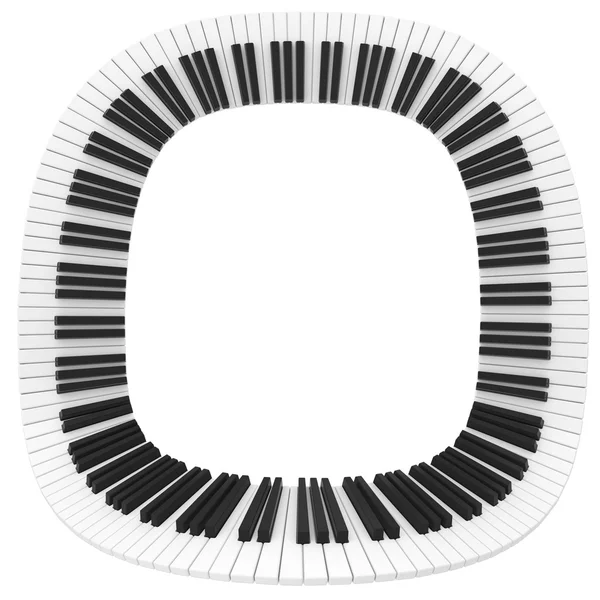 Teclado de piano preto e branco — Fotografia de Stock