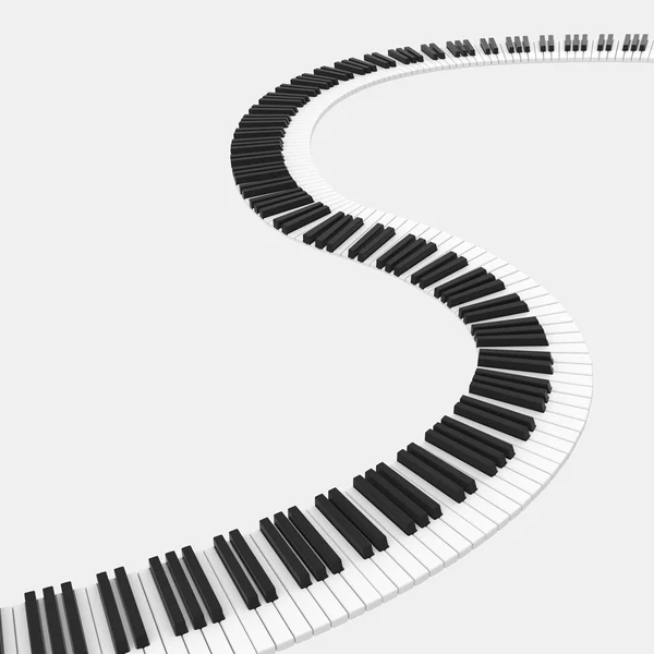 Teclado de piano preto e branco — Fotografia de Stock