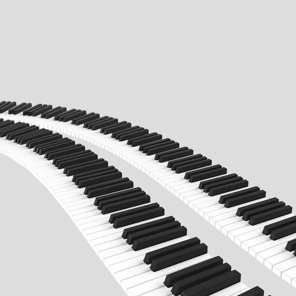 Tastiera per pianoforte in bianco e nero — Foto Stock