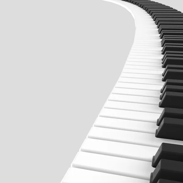 Zwart-wit piano toetsenbord — Stockfoto