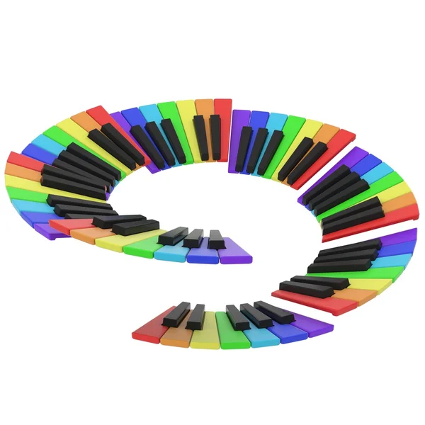 gökkuşağı renkleri piyano klavye