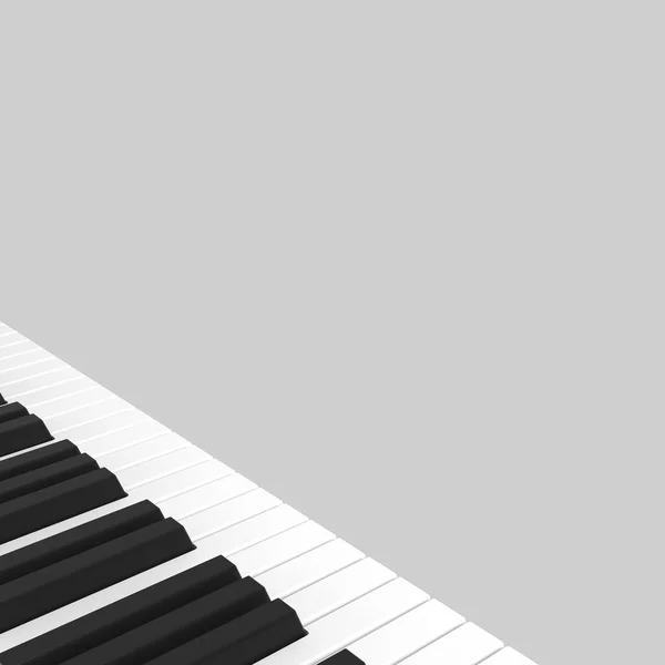 Teclado de piano blanco y negro — Foto de Stock