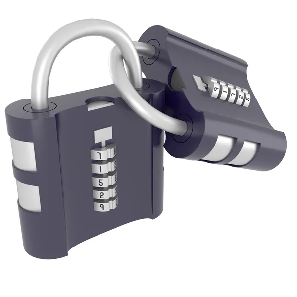 Combination lock with five digits — Stock Photo, Image