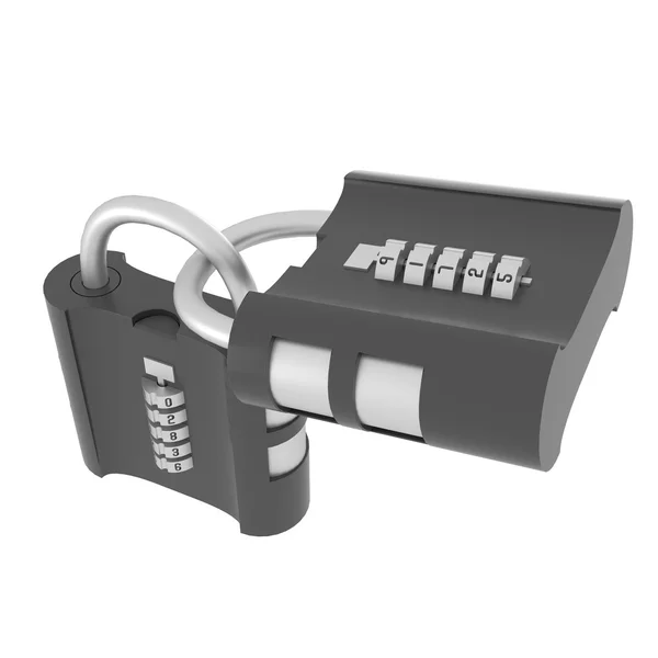 Combination lock with five digits — Stock Photo, Image