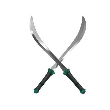 isolated sabre weapon 3d illustration clipart