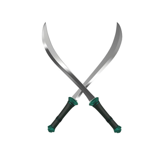 isolated sabre weapon 3d illustration