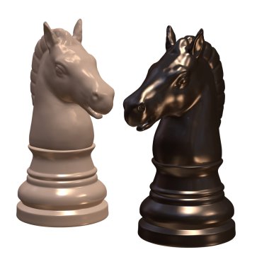 izole satranç heykelcik 3d çizim