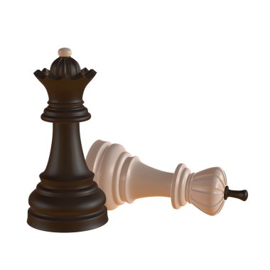 izole satranç heykelcik 3d çizim