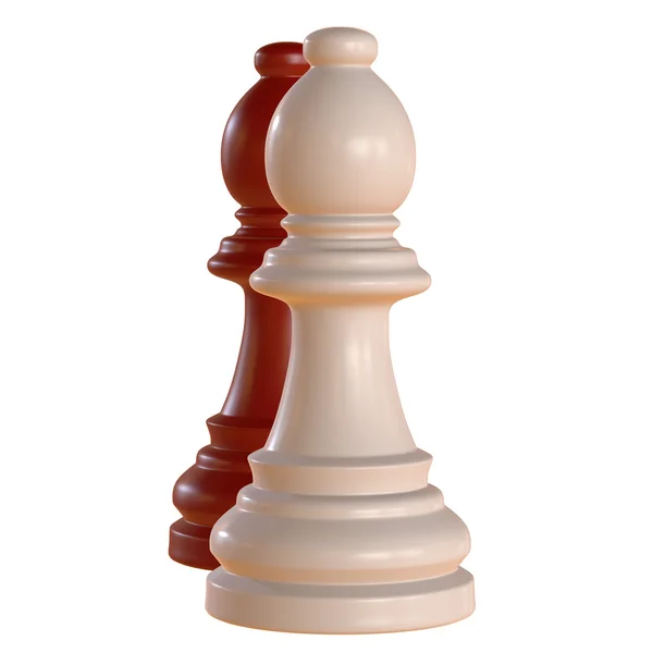 Figurina isolata degli scacchi illustrazione 3d — Foto Stock