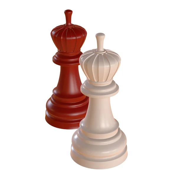 Απομονωμένες σκάκι ειδώλιο 3d απεικόνιση — Φωτογραφία Αρχείου
