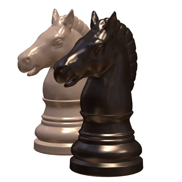 Izole satranç heykelcik 3d çizim — Stok fotoğraf