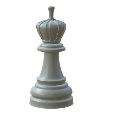 izole satranç heykelcik 3d çizim