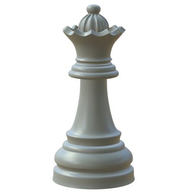 izole satranç heykelcik 3d çizim