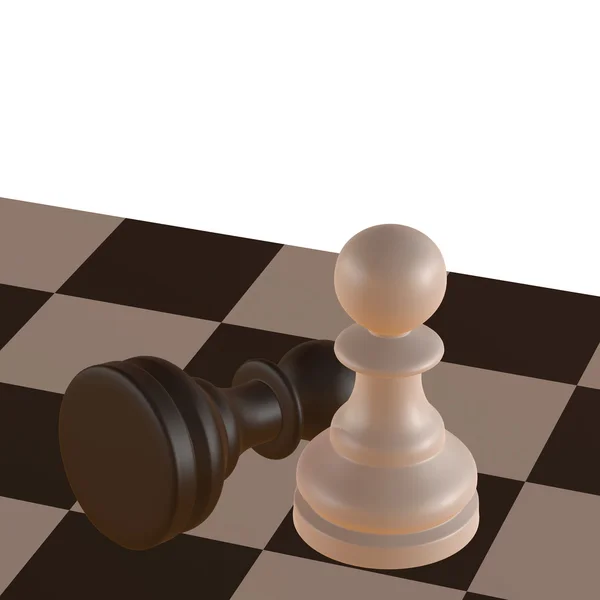 3d illustration of chess  situation — Stock Photo, Image