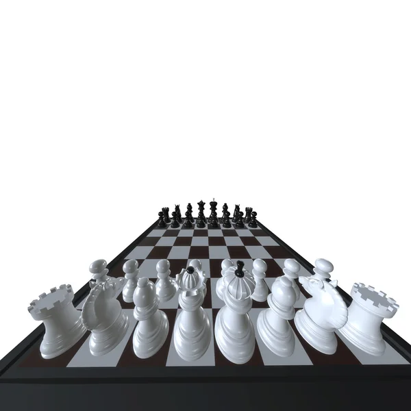 3d illustration of chess  situation — Stock Photo, Image