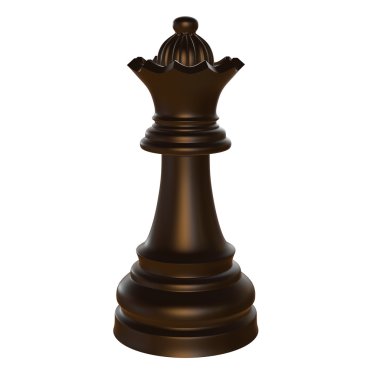 izole satranç heykelcik 3d çizim