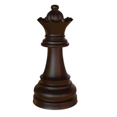 izole satranç heykelcik 3d çizim