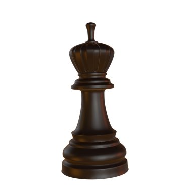 izole satranç heykelcik 3d çizim