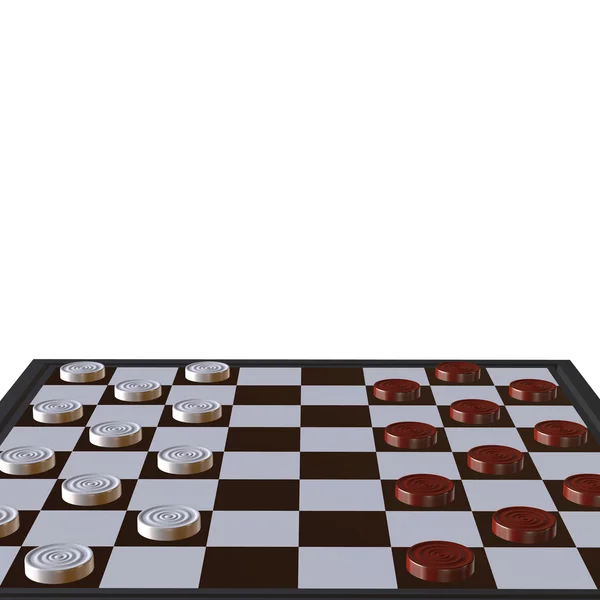 3D иллюстрация шахматной ситуации — стоковое фото