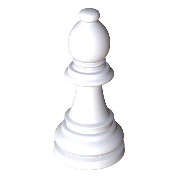 Szachy na białym tle figurka ilustracja 3d — Zdjęcie stockowe