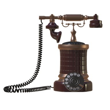 Retro tarzı telefon 3d çizim