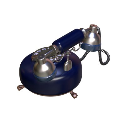 Retro tarzı telefon 3d çizim