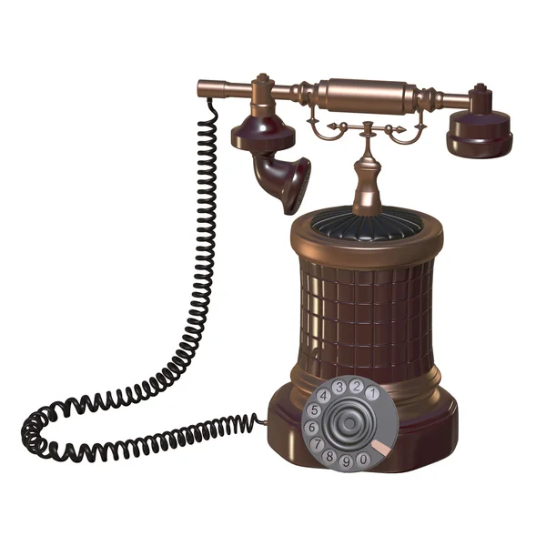 Retro tarzı telefon 3d çizim