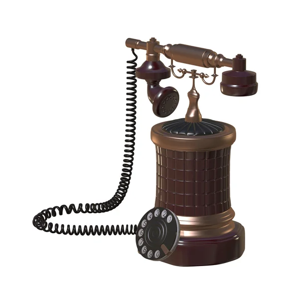 Retro estilo telefone ilustração 3d — Fotografia de Stock