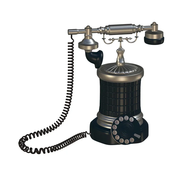 Retro estilo telefone ilustração 3d — Fotografia de Stock
