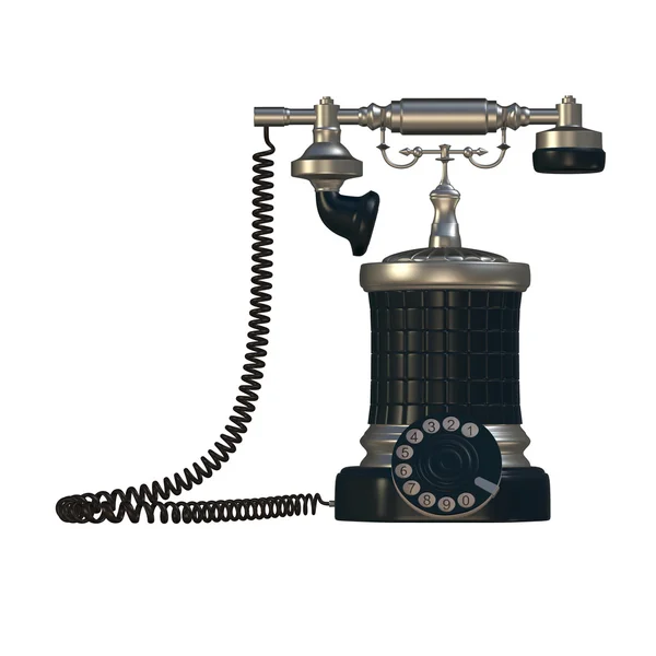 Ilustracja 3d telefon w stylu retro — Zdjęcie stockowe