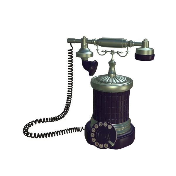 Retro estilo telefone ilustração 3d — Fotografia de Stock