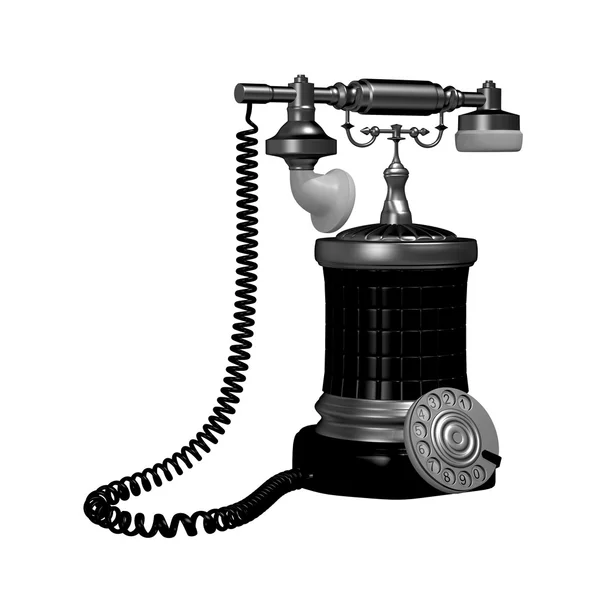 Retro-Stil Telefon 3D-Illustration — Stockfoto