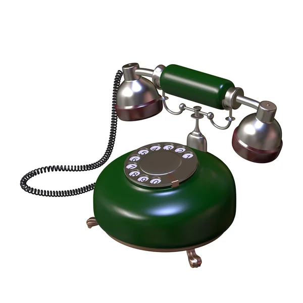 Retro stijl telefoon 3d illustratie — Stockfoto
