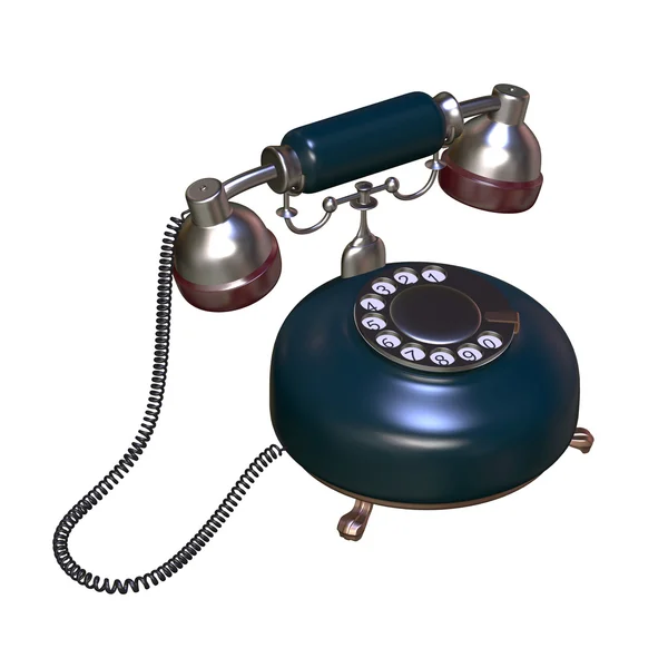 Retro estilo telefone ilustração 3d — Fotografia de Stock