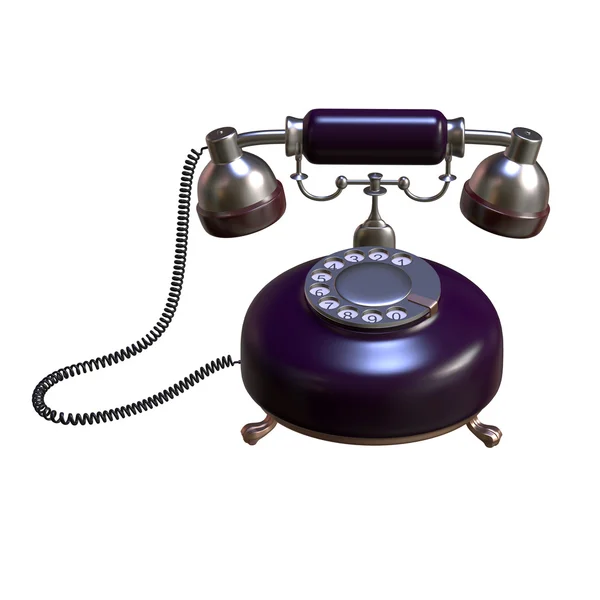 Retro stijl telefoon 3d illustratie — Stockfoto