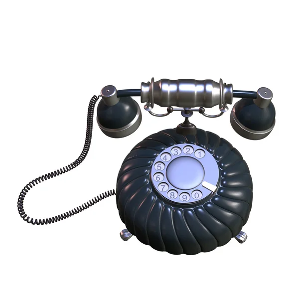 Retro stijl telefoon 3d illustratie — Stockfoto