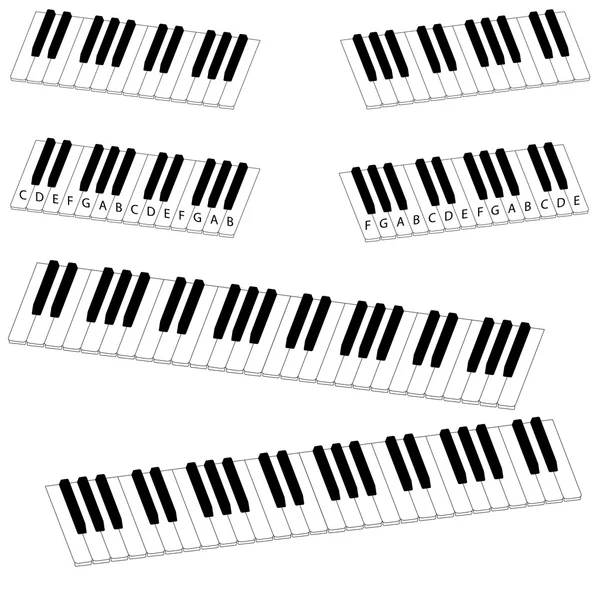 izometrik piyano klavye seti