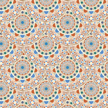 sorunsuz yuvarlak süsleme desen tasarım