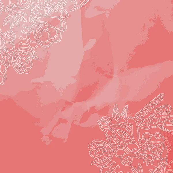 Marco decorativo del ornamento en rosa — Archivo Imágenes Vectoriales