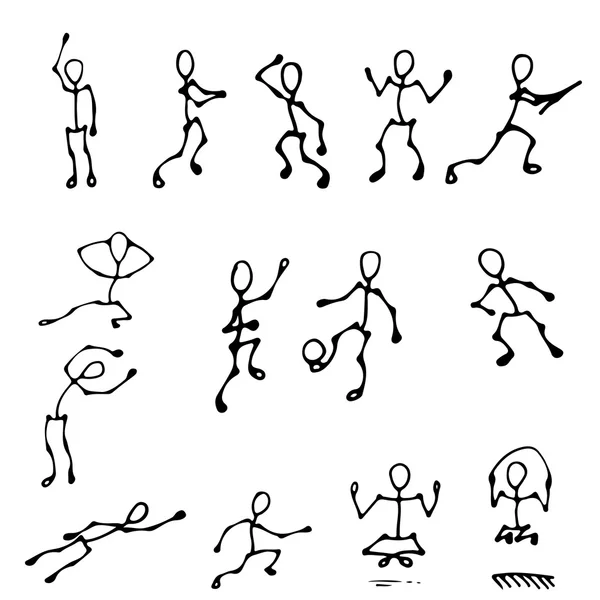 eylem insan figürleri kümesi