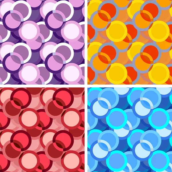 Seamless abstract art pattern set — Stock Vector