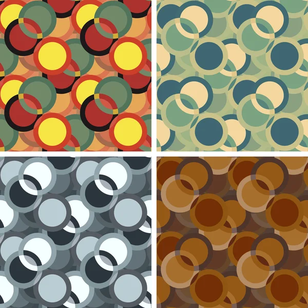 Seamless abstract art pattern set — Stock Vector