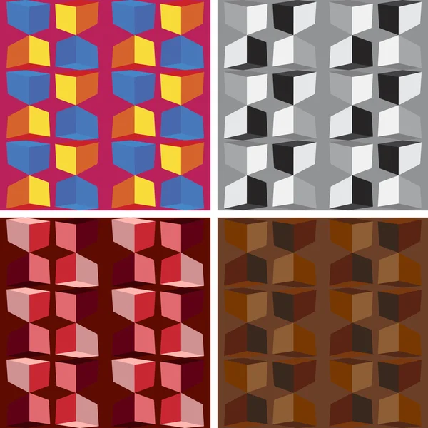 Conjunto de patrón de arte abstracto sin costuras — Vector de stock