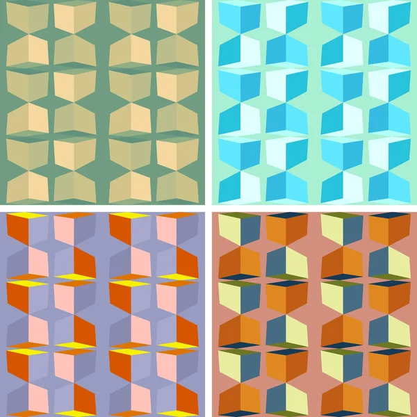 Seamless abstract art pattern set — Stock Vector